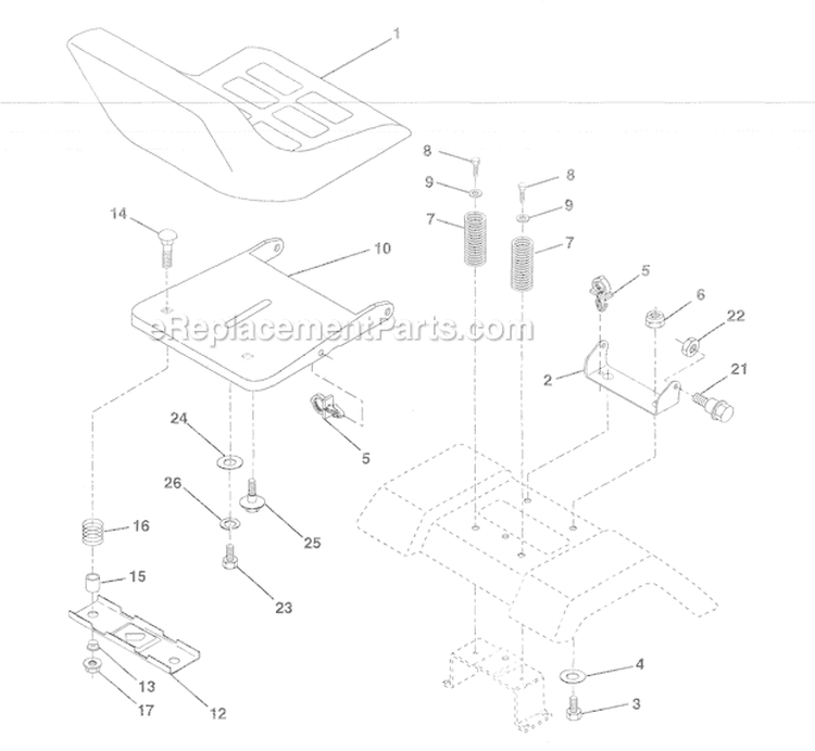 Page H Diagram and Parts List for WET12538A  Weed Eater Lawn Tractor